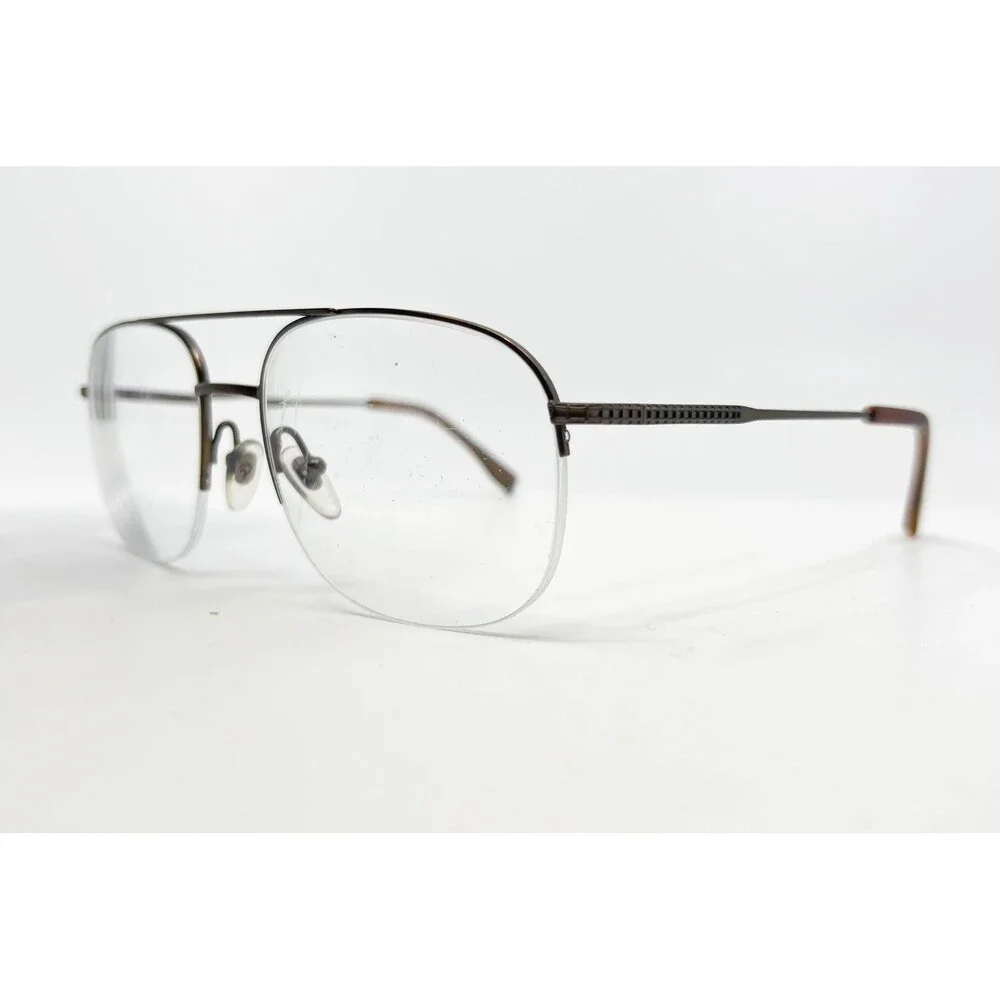 Ducks Unlimited Eyeglass Frames Mens Gold Titanium Huron Semi-Rimless 55-18-140